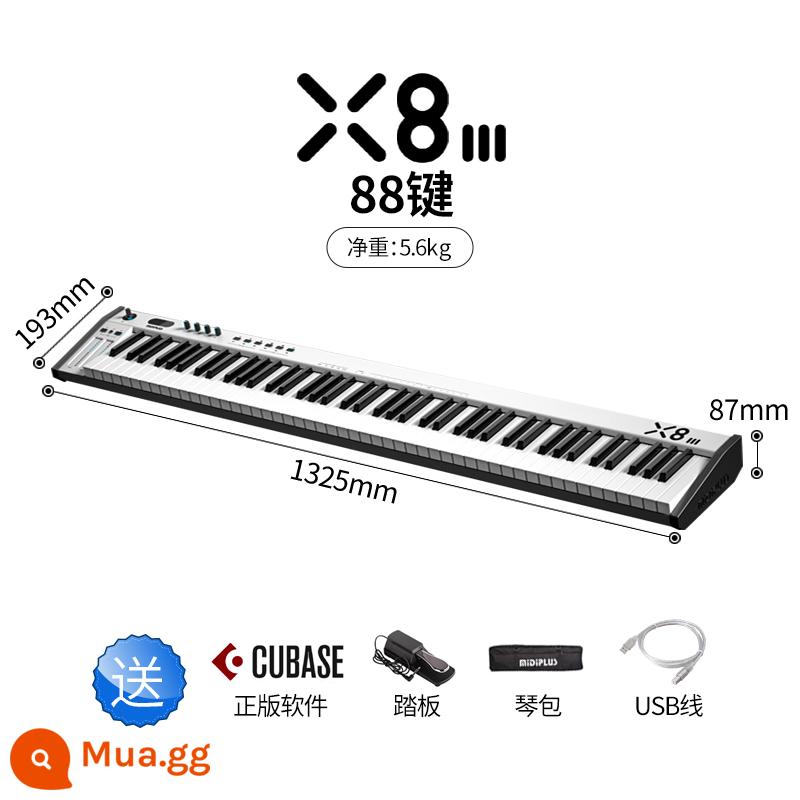 Bộ điều khiển nhạc điện tử midiplus X8III X61 49 Bàn phím midi 88 phím chuyên nghiệp - Sản phẩm mới X8 III (pedal + túi đựng đàn + phần mềm Cubase chính hãng)