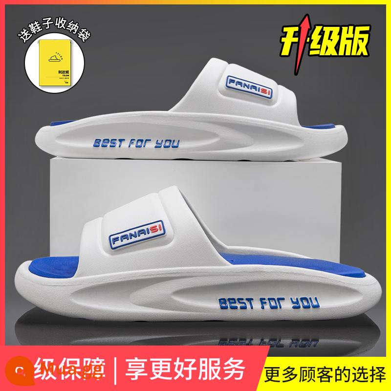 Giày Sandal Nam Mùa Hè Mới 2023 Giày Thể Thao Đế Dày Đế Dày Chống Trơn Trượt Nam Thanh Niên Dành Cho Nam - Trắng và xanh [Mẫu nâng cấp tốt hơn❤]