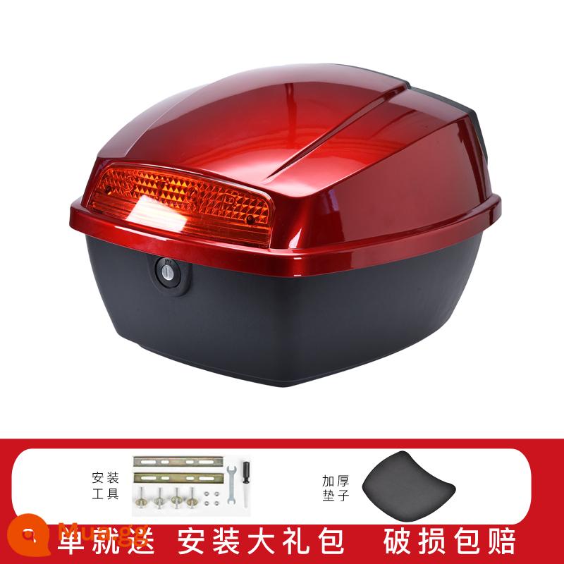 Xe điện cốp xe đa năng Yardi Emma Tailing Luyuan dày xe điện lớn bàn đạp xe máy cốp xe - Yuedong Haomai Red + Dụng cụ