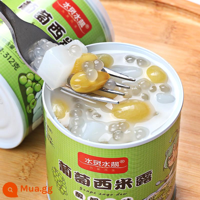 Sago Dew Yogurt Hỗn hợp trái cây đóng hộp Các loại Yangzhi Manna Dứa Cam Nho Dừa Đào vàng Đóng hộp - 6 lon cao lương nho