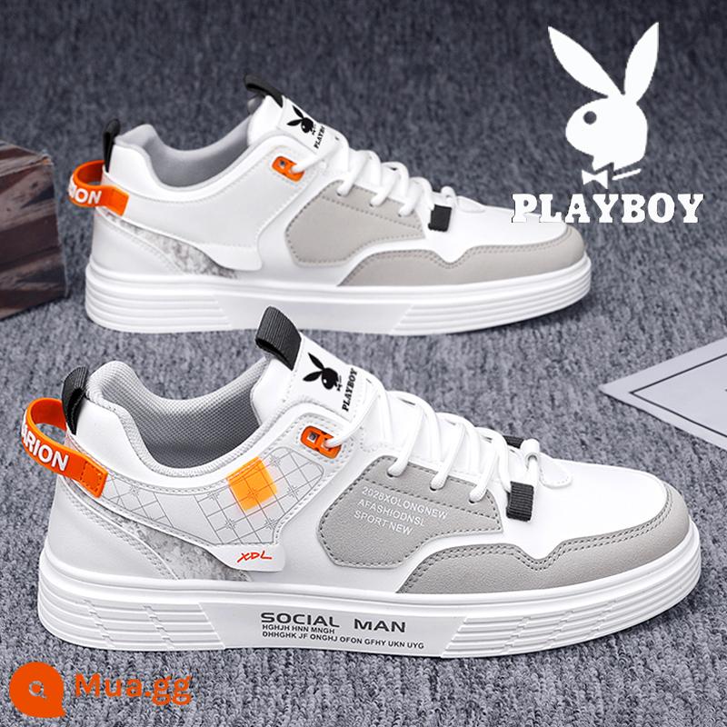 Giày Nam Playboy 2023 Mùa Hè Mới Giày Cổ Cao Giày Da Nam Giày Sneakers Nam Mùa Xuân Thời Trang Giày - 084 trắng