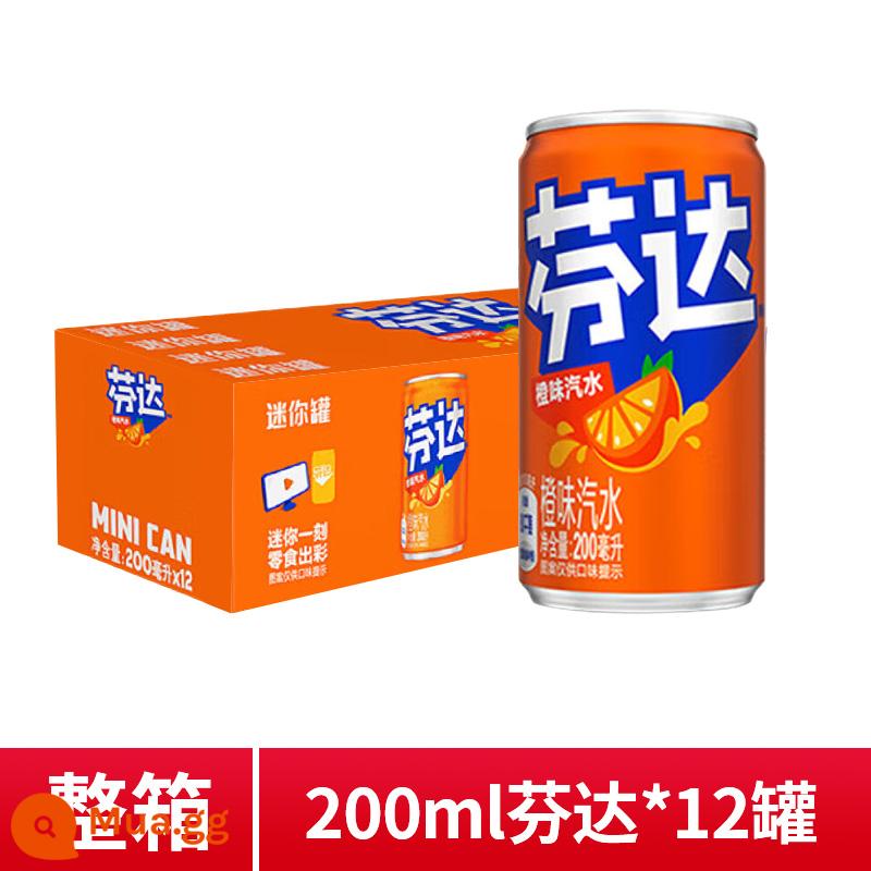 Coca-Cola Coke Zero 200ml mini 12 lon nước ngọt không đường Sprite Fanta soda có ga nguyên hộp - [Hộp đầy đủ] Classic Fanta 200ml*12 lon