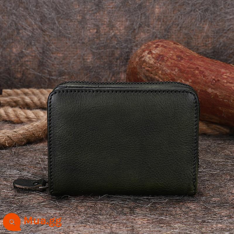 Fatis Ví Ngắn Nữ Mẫu Da Thời Trang Mới Đơn Giản Ví Gấp Hai Clutch Túi Xách Nữ Đa Năng - màu xanh ô liu