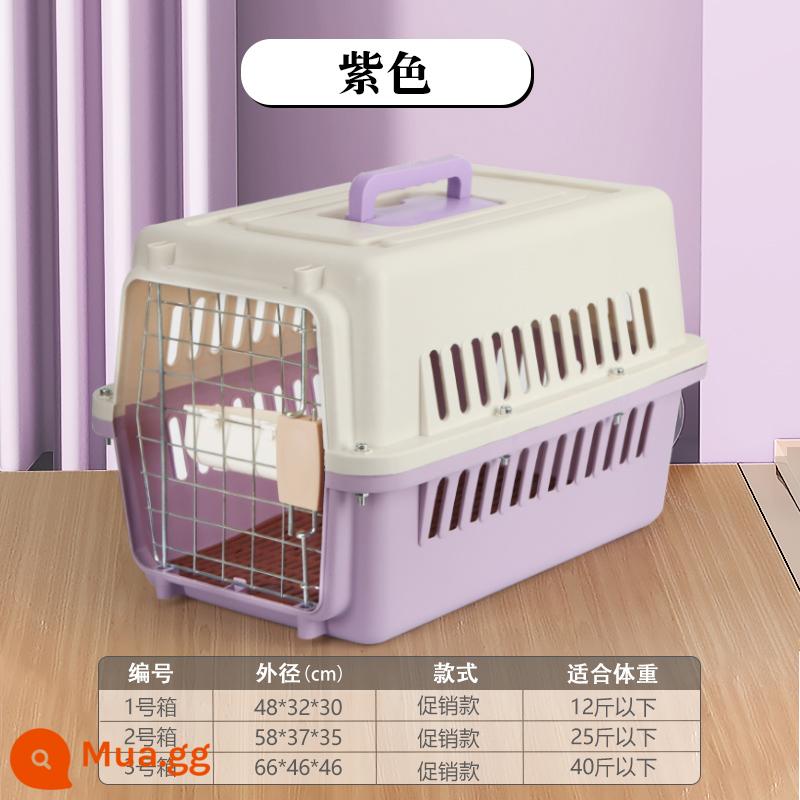 Pet air box cat check box dog out xe xách tay lồng chó chó vừa và nhỏ vali Air China - Khuyến mãi mới [tím] tiết kiệm chi phí