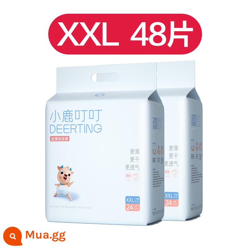 Tã siêu mỏng Xiaolu Dingding NB/S/M/L/XXL bé sơ sinh nam và nữ tã thoáng khí đặc biệt - 2xl