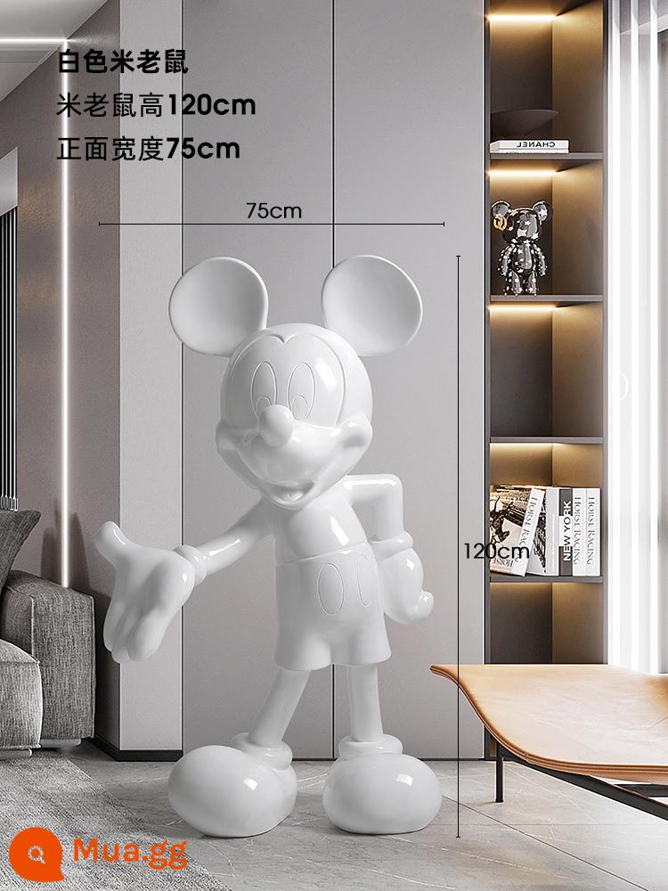 Mickey lớn kịch trần trang trí sofa phòng khách tủ tivi cạnh nhà quà tặng khai trương trang trí tân gia quà tặng nhà mới - Vẫy tay--Mickey trắng tinh [Cao 120cm]