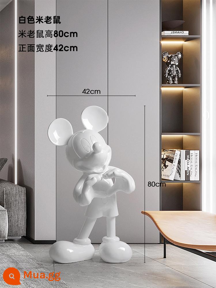 Mickey lớn kịch trần trang trí sofa phòng khách tủ tivi cạnh nhà quà tặng khai trương trang trí tân gia quà tặng nhà mới - Bixin-Trắng Tinh Khiết Mickey [Cao 80cm]