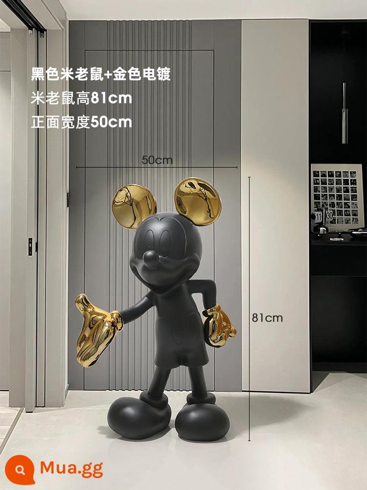 Mickey lớn kịch trần trang trí sofa phòng khách tủ tivi cạnh nhà quà tặng khai trương trang trí tân gia quà tặng nhà mới - Mickey tai vàng vẫy tay [Cao 81cm]