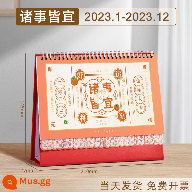 lịch để bàn 2023 trang trí máy tính để bàn notepad lịch 2022 sáng tạo kế hoạch tùy chỉnh đơn giản lịch bấm lỗ lịch năm con thỏ này lịch văn phòng công ty mini dễ thương - Thích hợp cho mọi thứ Được nâng cấp và dày lên (kích thước lớn)