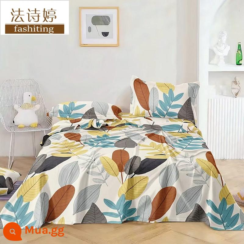 Ga trải giường cotton dày tấm đơn 100 cotton tấm vải thô cũ 1 mét 51,8m học sinh đơn 1,2 bộ ba mảnh - Ye Wu