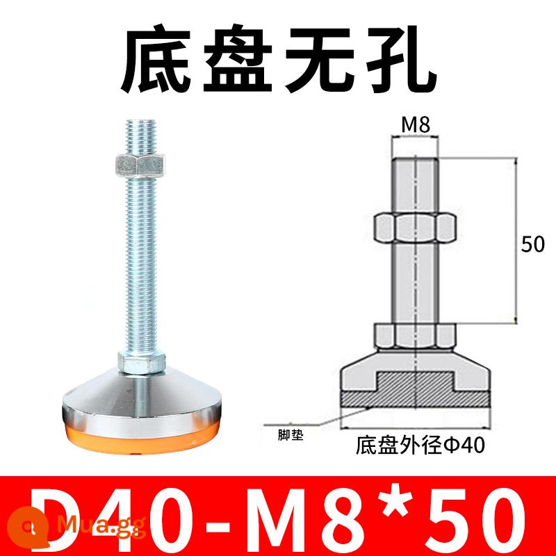 Nặng chân cốc cố định chân thép carbon chống trượt kim loại vít điều chỉnh máy chân m12 hỗ trợ điều chỉnh chân m16 - 40-8x50