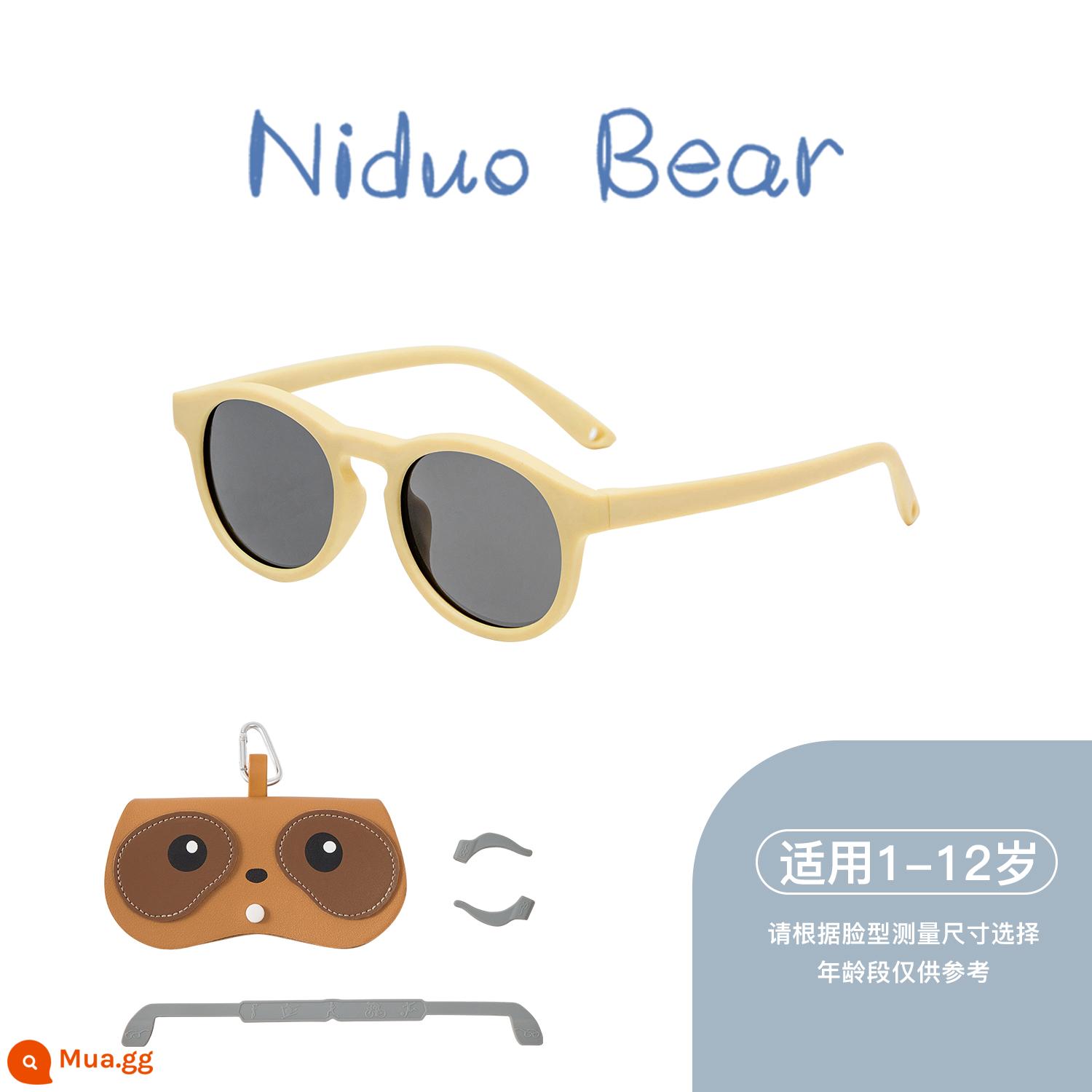 Nido Bear 2023 Mùa Xuân Và Mùa Hè Kính Mát Trẻ Em Bé Trai Và Bé Gái Chống Tia UV Cho Bé Kính Mát Trẻ Em - GM0001 mạch nha màu vàng