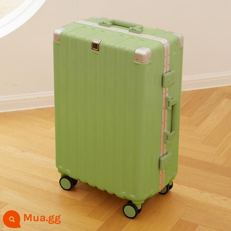 Vali nam nữ bánh xe đa năng khung nhôm vali da hộp xe đẩy bền chắc vali 20 hộp nội trú 24 inch - Paris xanh