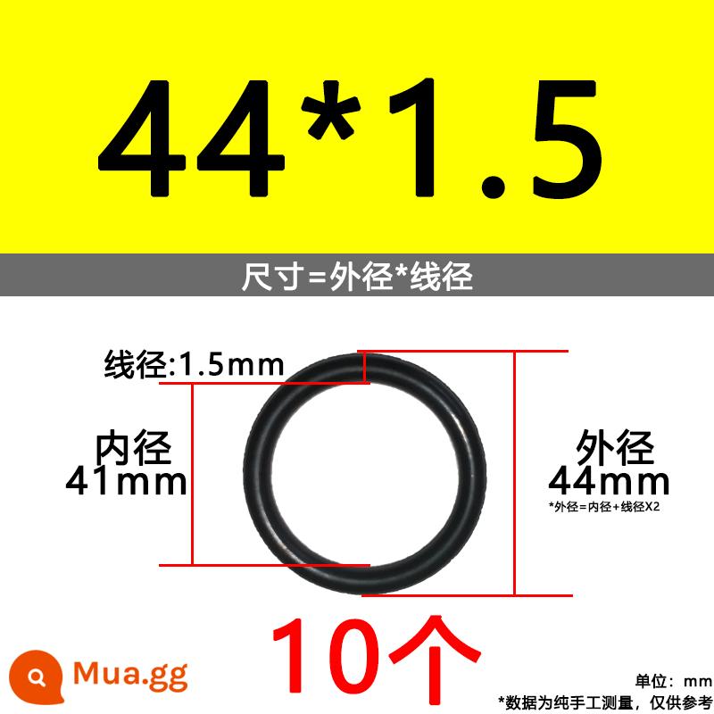 O-ring van công nghiệp van khí miễn phí vận chuyển con dấu chịu áp lực cao màu đen Dingqing flo cao su skeleton con dấu dầu chịu mài mòn hộp sửa chữa - Nitrile bên ngoài 44*1.5[10 miếng]