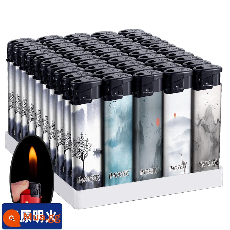 50 Full -Box Minghuo Lilu Chơi tùy chỉnh nhẹ thông thường để làm bán buôn siêu thị in ấn - (Chống cháy nổ) Mực rửa sông núi 50 miếng