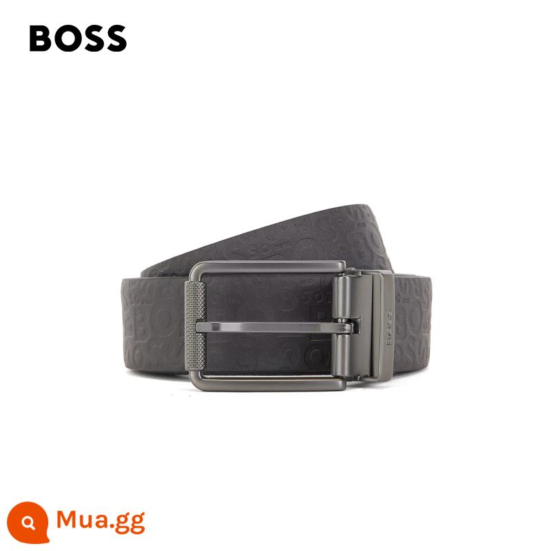 HUGO BOSS Hugo Boss nam 22 đầu mùa thu khóa logo mới thắt lưng da Ý hai mặt - 021-xám