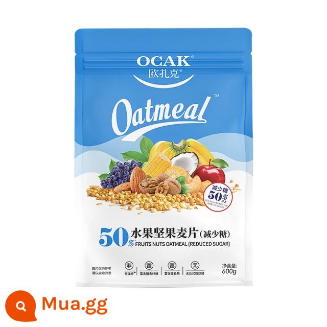 Bột Yến Mạch Ozark Fruit Nut Giảm Đường 600g Thay Thế Bữa Sáng Dinh Dưỡng Bột Yến Mạch - 50% ngũ cốc trái cây và hạt (giảm đường)