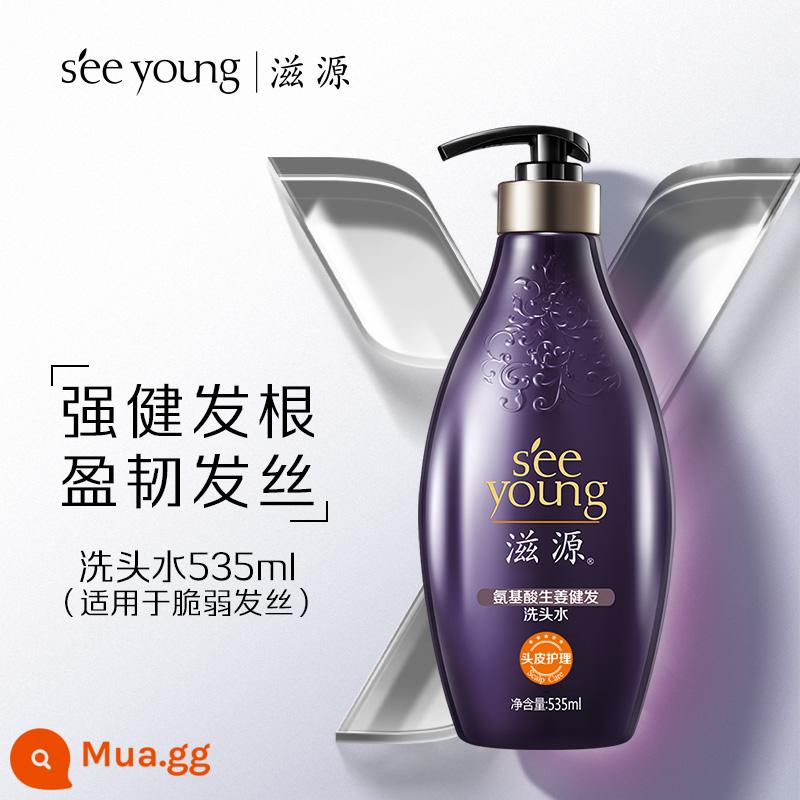 Ziyuan Amino Acid Ginger Dầu Gội, Kiểm Soát Dầu, Trị Gàu, Mịn Màng Và Nuôi Dưỡng, Không Silicon Flagship Store Chính Hãng - [Rễ chắc khỏe và tóc khỏe mạnh] Dầu gội gừng 535mL