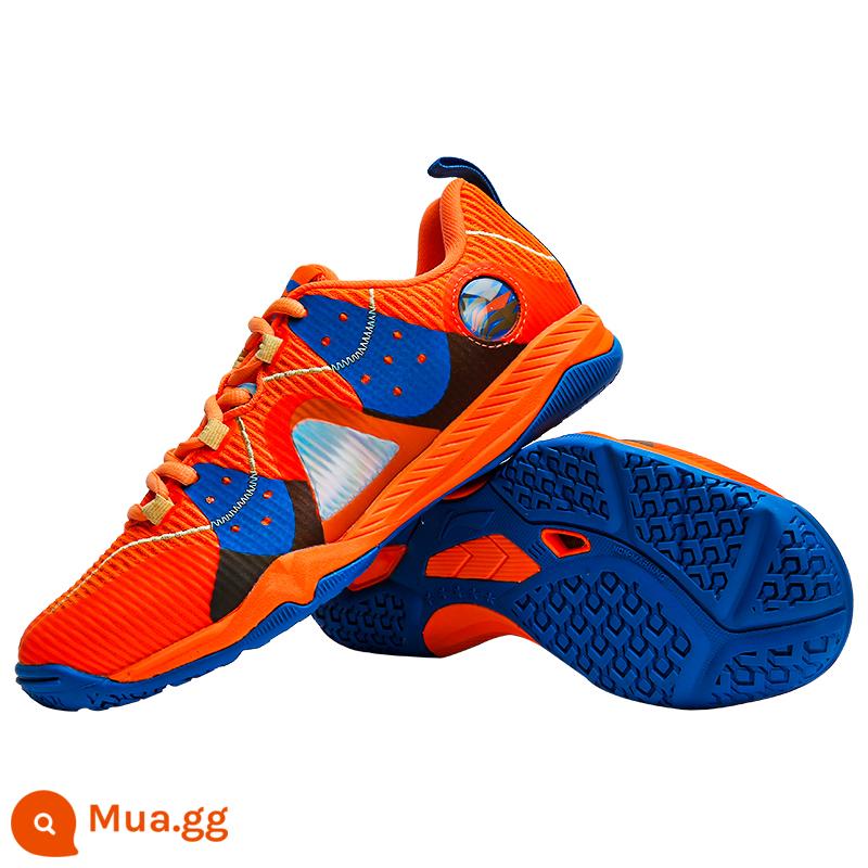 Giày bóng bàn Li Ning nam chuyên nghiệp thi đấu bóng bàn đặc biệt thoáng khí chống trượt nữ lót giày bóng bàn - APPR017-2 Huỳnh Quang Màu Cam/Xanh Đậm