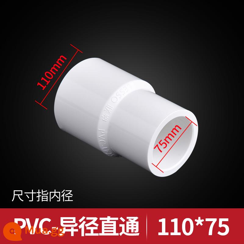 Liansu PVC ống nước phụ kiện đường kính thay đổi 63*50*40*32*25*20 ống cấp nước đầu lớn và nhỏ giảm thẳng bộ - Tay áo giảm Liansu 110 * 75 màu trắng