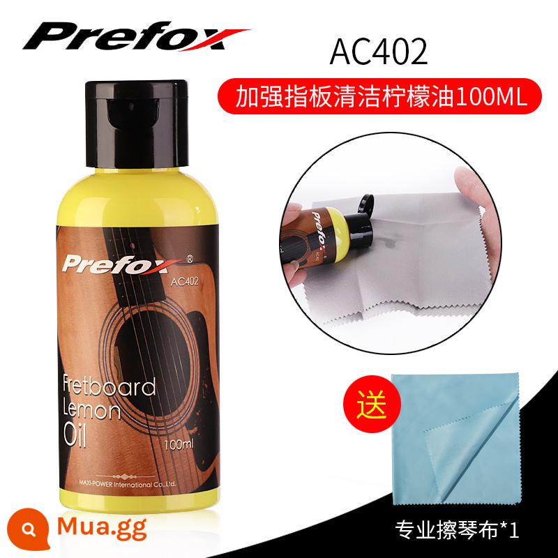 Prefox Đàn Guitar Chính Hãng Chăm Sóc Bảo Trì Bộ Vệ Sinh Dây Dầu Guitar Dầu Tẩy Gỉ Sét Bút Tẩy Rỉ Sét Phụ Kiện - AC402 (dầu chanh gia cố 100ml) - tặng kèm khăn lau đàn piano chuyên nghiệp