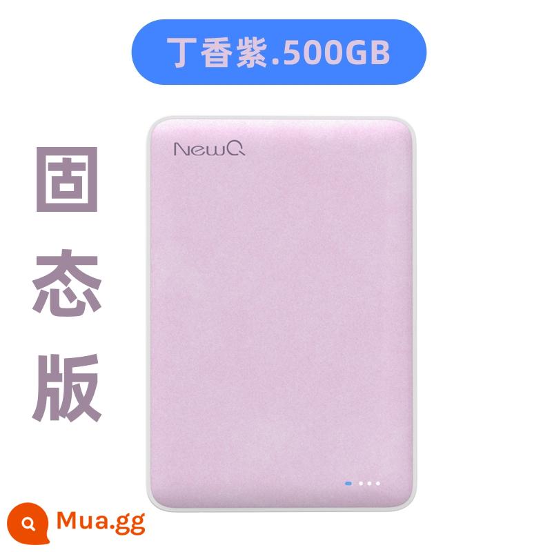 Kho báu sao lưu ảnh NewQ ổ cứng di động thông minh thích hợp cho Apple Huawei điện thoại di động bên ngoài hiện vật kỹ thuật số đồng hành 1t - Phiên bản trạng thái rắn màu hoa cà H3-500G