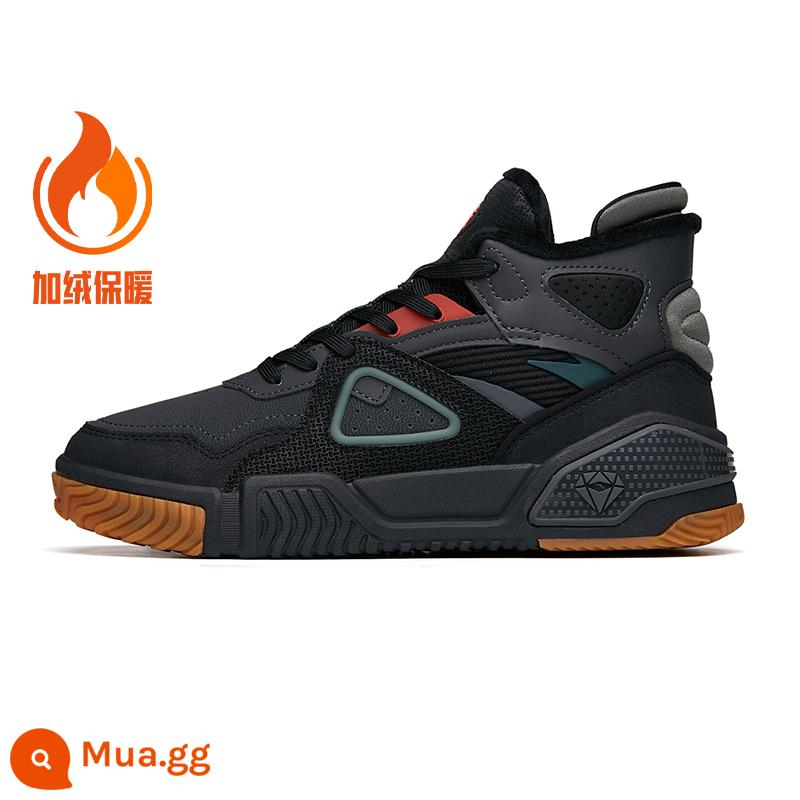 Anta Flame Plus Nhung Giày Sneaker Nam Mùa Đông 2022 Da Dày Ấm Thể Thao Nam 112148088 - 112148088-6 Xám carbon/đen/xám xanh cộng với nhung và dày