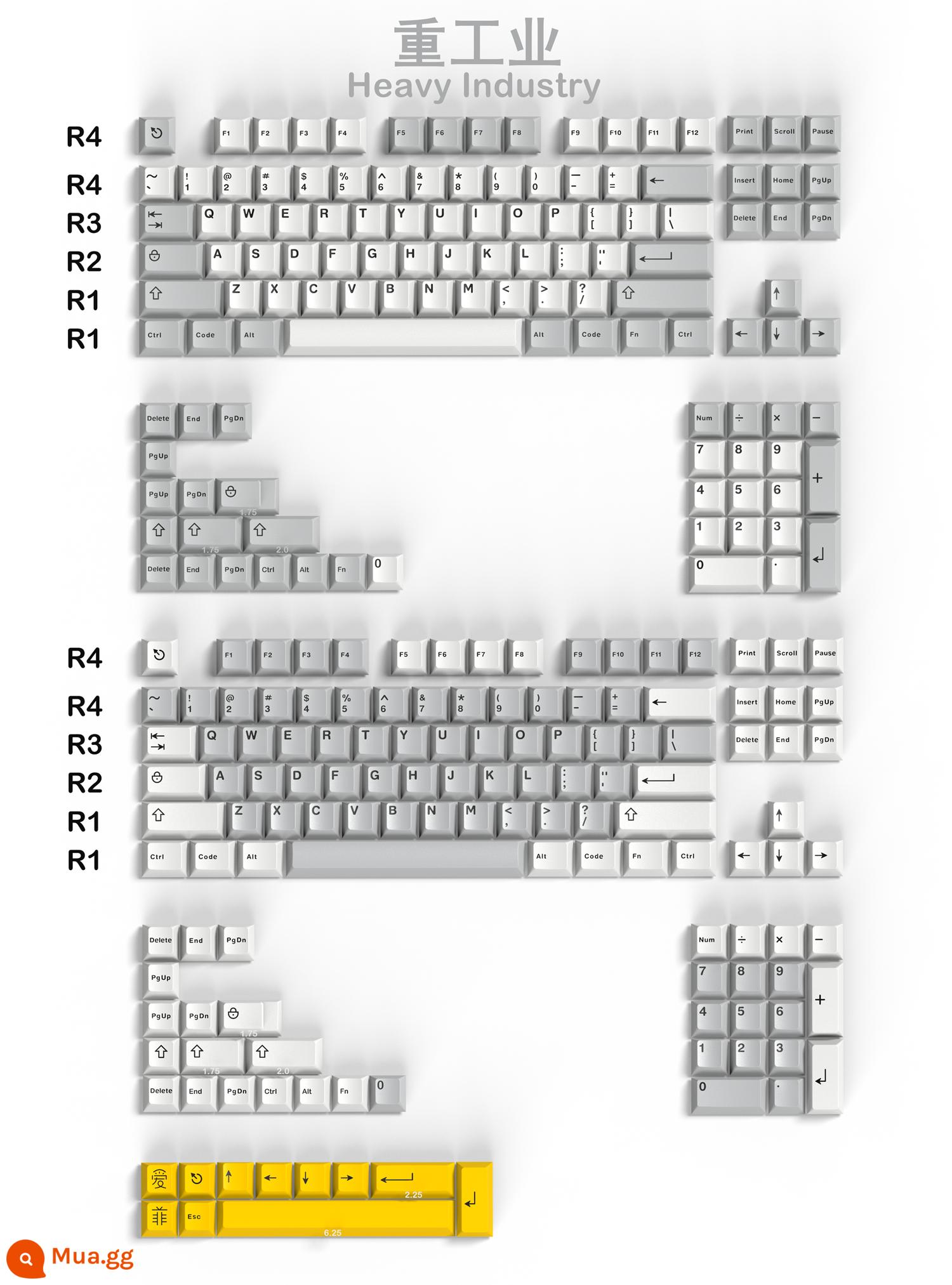 Aifei biểu tượng anh đào chiều cao ban đầu keycap ABS đúc hai màu toàn bộ ảo ảnh WOB Độc màu xanh cổ điển - biểu tượng Khuôn mẫu Công nghiệp nặng 253 phím