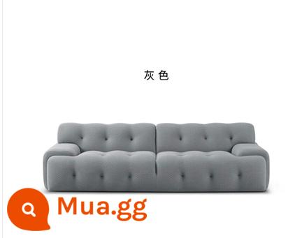 Sofa vải Rochburg tối giản kiểu Ý hiện đại tối giản hiện đại căn hộ lớn và nhỏ phòng khách không gian tự do thiết kế sofa - Vải dệt kim ba chiều màu xám 5D, chống thấm nước và chống vết bẩn