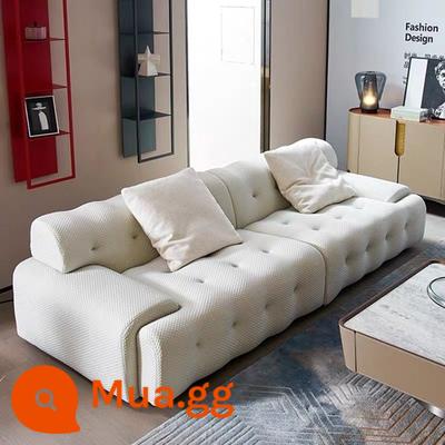 Sofa vải Rochburg tối giản kiểu Ý hiện đại tối giản hiện đại căn hộ lớn và nhỏ phòng khách không gian tự do thiết kế sofa - Vải dệt kim ba chiều màu be 5D [thực sự tối hơn] không thấm nước và chống vết bẩn