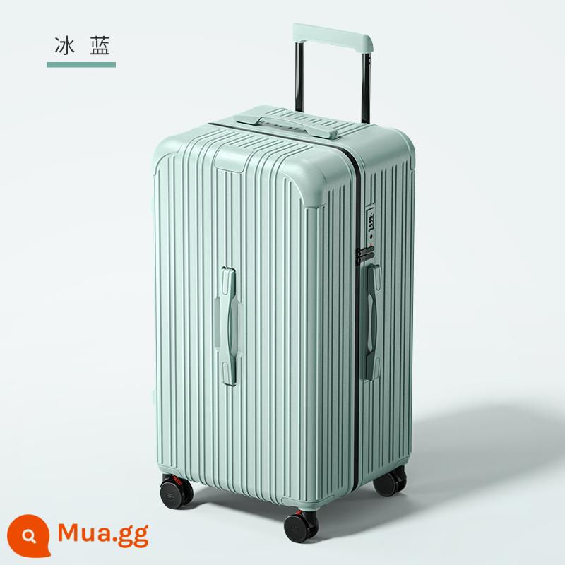 LUSIDI kỷ niệm 10 năm vali mới nữ vali xe đẩy vô hạn 24 inch công suất lớn dày 26 vali da nam - Mẫu kỷ niệm 10 năm Ice Blue