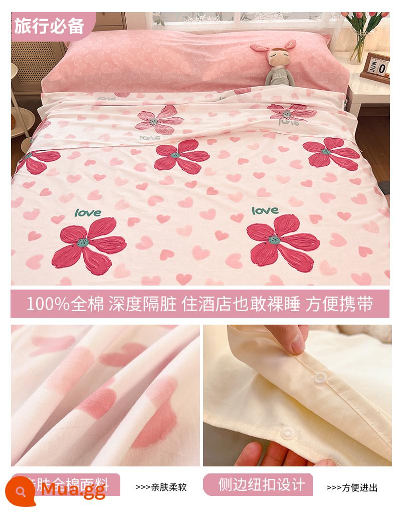 Cotton Bẩn Túi Ngủ Khách Sạn Du Lịch Du Lịch Di Động Giường Vỏ Chăn 4 Bộ Du Lịch Tàu Ngủ Hiện Vật - L Nuanyu (túi ngủ) - túi đựng đồ cùng kiểu dáng miễn phí