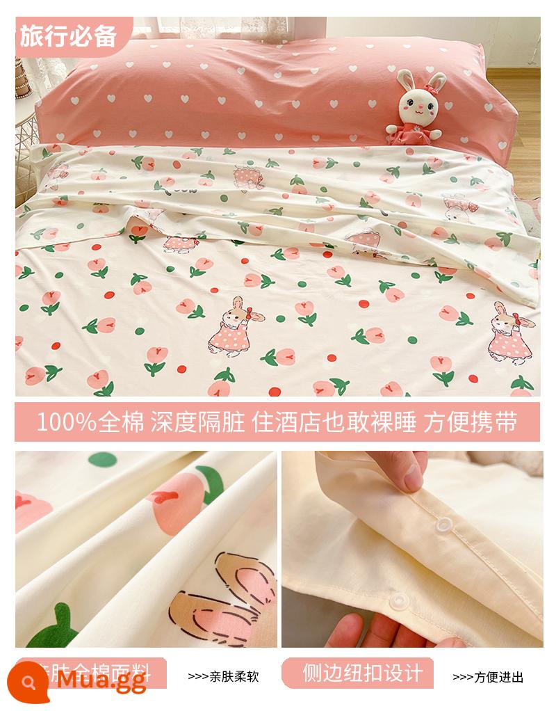 Cotton Bẩn Túi Ngủ Khách Sạn Du Lịch Du Lịch Di Động Giường Vỏ Chăn 4 Bộ Du Lịch Tàu Ngủ Hiện Vật - L Yumo (túi ngủ) - đi kèm túi đựng tương tự