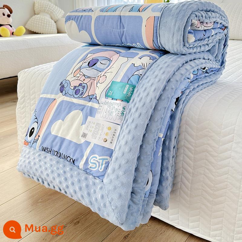 Bông mùa hè cotton nguyên chất hạt đậu chăn nhỏ có thể giặt bằng máy đậu tương mùa hè chăn mát trẻ em độc thân mùa xuân và mùa thu điều hòa không khí chăn mỏng - YYJF Stitch Zai