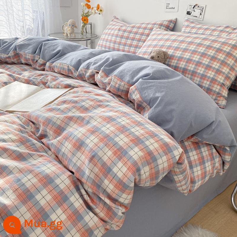 Cotton nguyên chất giặt vỏ chăn đơn mảnh 150x200 giường đơn 1.5m cotton ký túc xá sinh viên chăn đơn đôi vỏ chăn - Bột LC Bella