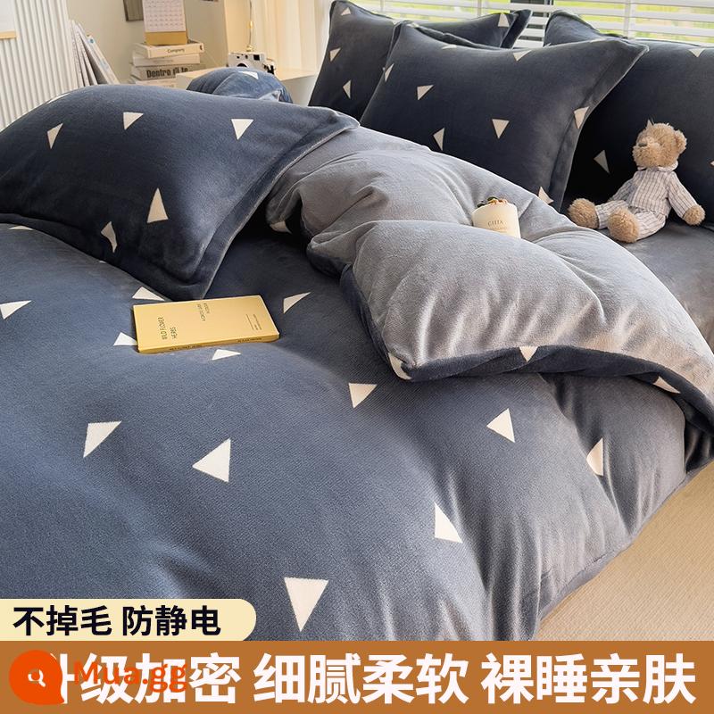 Lông cừu san hô vỏ chăn đơn sữa flannel chăn lõi bao nhung 2 mặt đôi đơn mùa đông ấm áp làm dày - Tổ ấm tình yêu (dày và sang trọng)