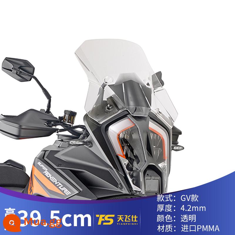 Thích hợp cho phiên bản KTM1290ADV S sửa đổi kính chắn gió phía trước kính chắn gió phía trước nâng cao kính chắn gió phía trước kính chắn gió trong suốt nhập khẩu - Phiên bản GV 39,5cm trong suốt chỉ dành cho mẫu KTM1290ADV S21-22