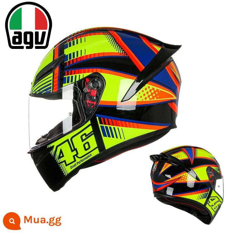 AGV K1 xe máy mũ bảo hiểm nam nữ đua xe máy full mũ chạy mũ bảo hiểm đen 8 vương miện tiểu cá mập đen rùa nhỏ bốn mùa - K1-Sun and Moon Rolla (Miễn phí vận chuyển bằng SF Express)