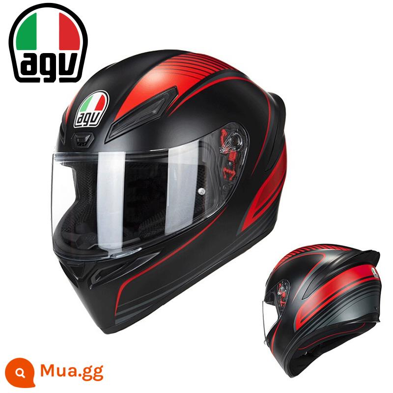 AGV K1 xe máy mũ bảo hiểm nam nữ đua xe máy full mũ chạy mũ bảo hiểm đen 8 vương miện tiểu cá mập đen rùa nhỏ bốn mùa - K1-Hot Rose (Miễn phí vận chuyển bằng SF Express)