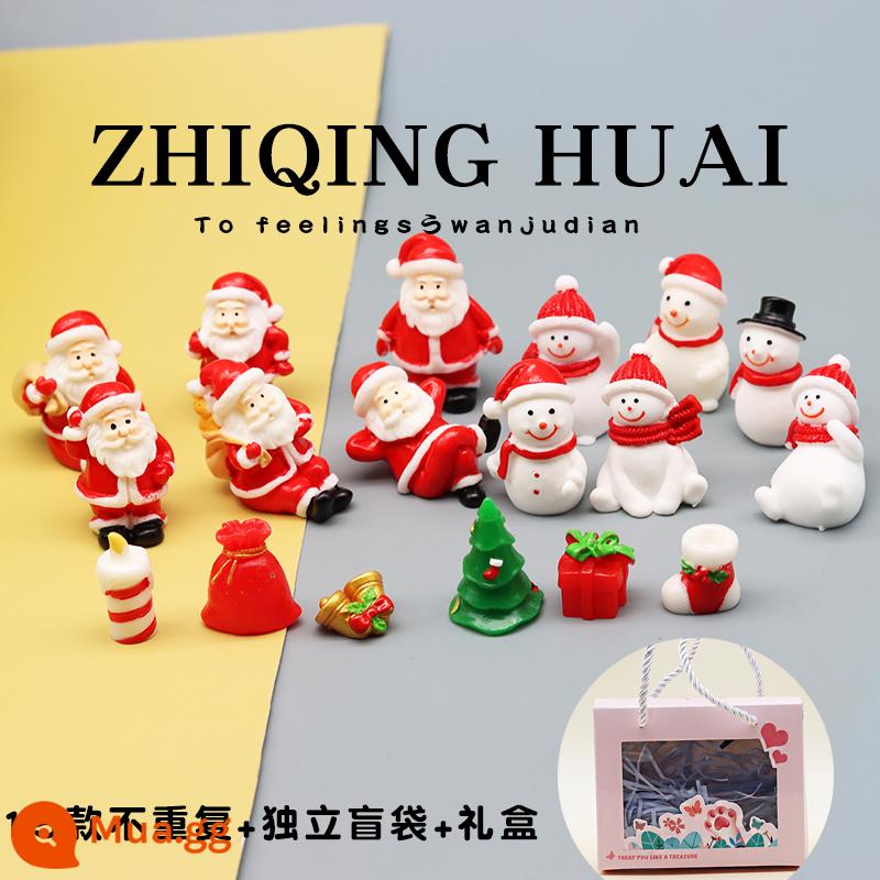 Độc Lập Mù Túi Ông Già Noel Bộ Q Phiên Bản Tặng Mini Thu Nhỏ Đồ Chơi Búp Bê Người Tuyết Giáng Sinh Trẻ Em Trang Trí - Túi mù độc lập ngẫu nhiên 15 kiểu độc đáo + hộp quà