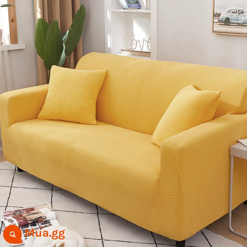 Thun bọc ghế sofa đa năng bọc bốn mùa chống mèo cào sofa hiện đại đơn giản bọc khăn vải không cần đo - Cánh Đồng Lúa Mì - Vàng Sáng