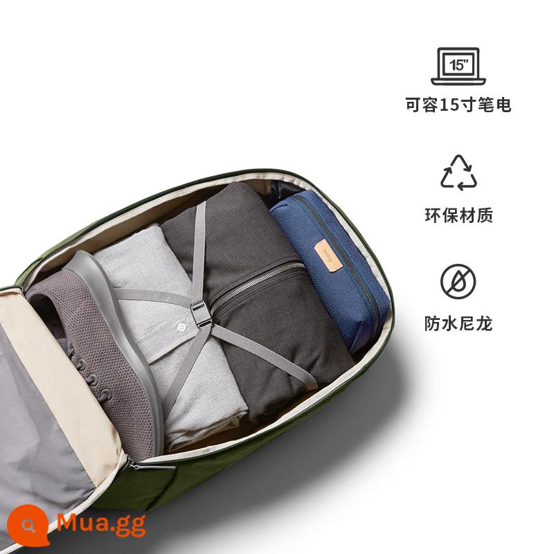 Bellroy Australia Transit Backpack 28L balo du lịch lên máy bay dung tích lớn bảo vệ môi trường - Field Green 28L có thể chứa laptop 15 inch