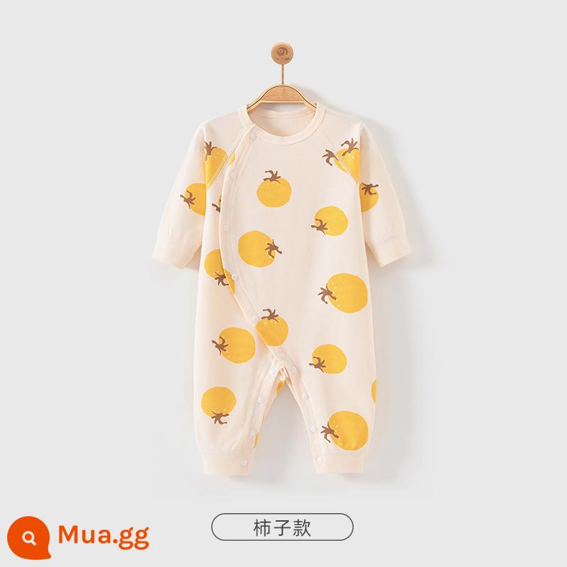 Nhiều Màu Sắc Phòng Bé Quần Áo Jumpsuit Mùa Xuân Và Mùa Thu Cho Bé Bộ Đồ Mùa Thu Sơ Sinh Mùa Thu Nguyên Chất Cotton Dài Tay Rompers - quả hồng