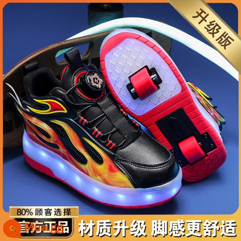 Giày Heelys phiên bản giới hạn Năm Thìn cho bé trai mùa xuân 2024 giày trượt patin màu đỏ dành cho trẻ em Giày trượt hai bánh nhấp nháy dành cho học sinh - Đỏ [phiên bản nâng cấp hình ảnh chính]