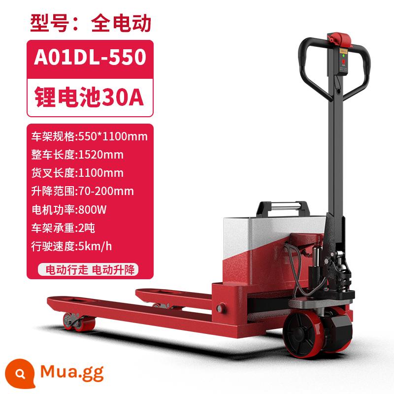 Xe nâng điện 2 tấn leo núi bán điện gia súc 3 tấn xe điện thủy lực xe tải pallet kho xe nâng pallet pin lithium - Pin lithium hoàn toàn bằng điện/3 tấn/550*1100/30A thích hợp cho mặt đất bằng phẳng