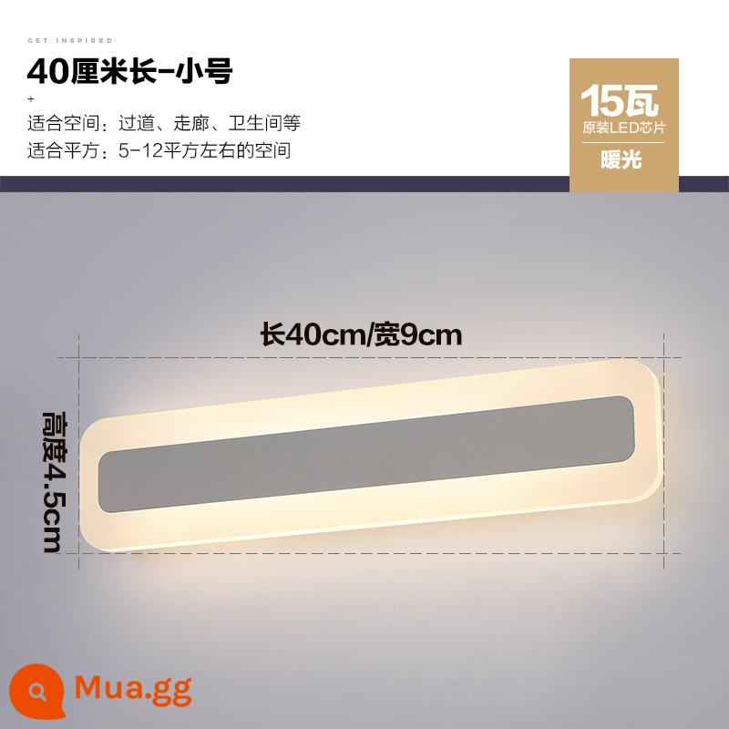 Gương Trước Đèn Led Đơn Giản Hiện Đại Phòng Tắm Phòng Thay Đồ Cá Tính Sáng Tạo Dây Gương Đèn Bắc Âu Gương Trang Điểm Tủ Ánh Sáng - Ánh sáng ấm áp trắng 40CM 15W