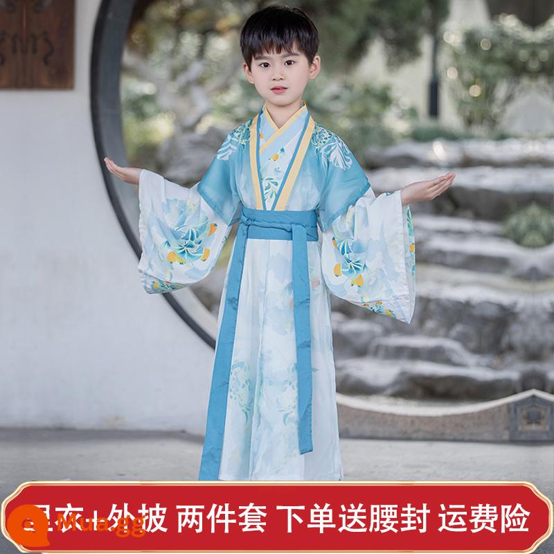 Hanfu Boys and Girls Summer 2023 New Men and Children Quần áo truyền thống Trung Quốc cổ đại của Trung Quốc Tang Suit Trang phục biểu diễn của phụ nữ Phong cách mùa hè - Phong cách đàn ông Yingyu