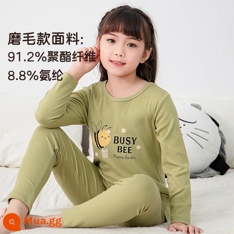 Catman Bé Gái Quần Áo Mùa Thu Quần Vệ Sinh Trẻ Em Lớn Bé Gái Cotton Bộ Đồ Lót Trẻ Em Thanh Thiếu Niên Cotton Nguyên Chất Bộ Đồ Ngủ Áo Len Cotton - M21835 - kiểu dáng tròn