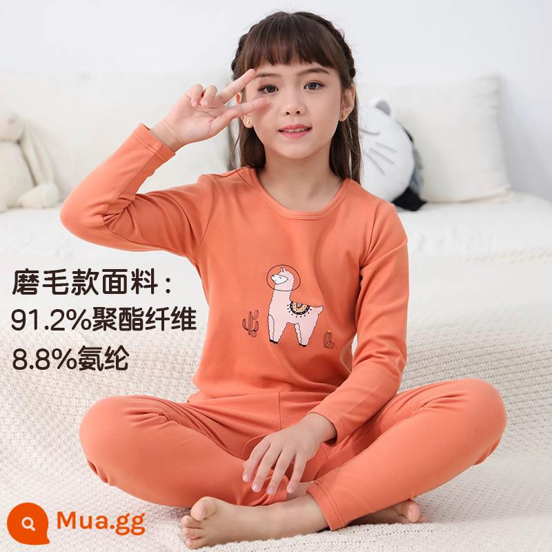 Catman Bé Gái Quần Áo Mùa Thu Quần Vệ Sinh Trẻ Em Lớn Bé Gái Cotton Bộ Đồ Lót Trẻ Em Thanh Thiếu Niên Cotton Nguyên Chất Bộ Đồ Ngủ Áo Len Cotton - M21839 - kiểu dáng tròn