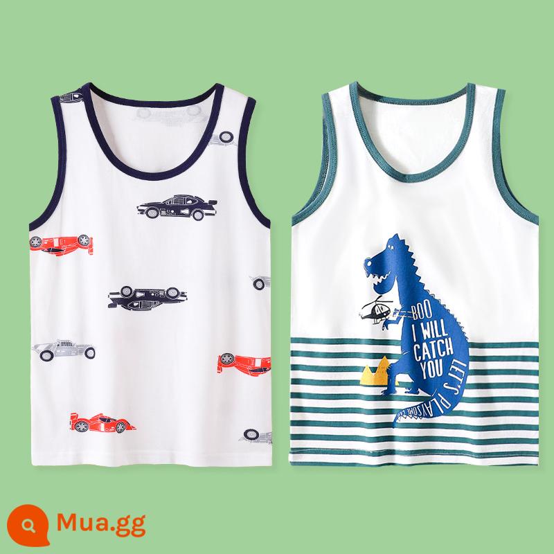 Áo vest bé trai cotton nguyên chất quần lót trẻ em bé trai quần lót trẻ em lớn quần lót cotton đáy vượt chướng ngại vật mùa hè trẻ em phần mỏng phần mùa hè - 2 góiW